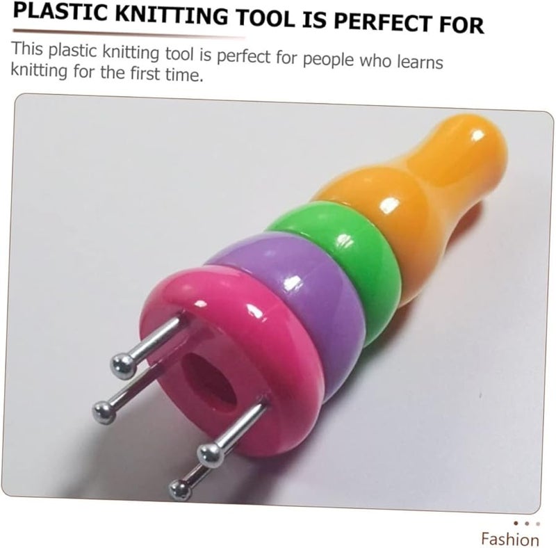 HAPINARY 8 قطع آلة حياكة الخيوط البلاستيكية للمبتدئين لصنع الحرف والأساور - Image 4