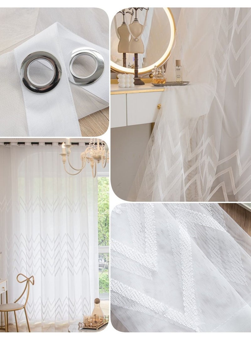 1 Piece Sheer Curtain for Room Decoration Window Curtain Net