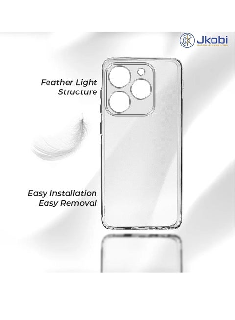(Hot 40i Smart 8) Case Soft TPU Bumper Silicone Bumper Full Camera Protection Transparent Cover For Infinix Hot 40i Smart 8