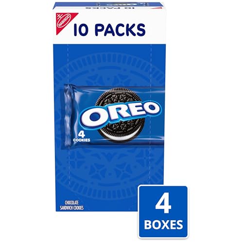 OREO Chocolate Sandwich Cookies, 40 Snack Packs (4 Cookies Per Pack, 4 Boxes) - Image 2
