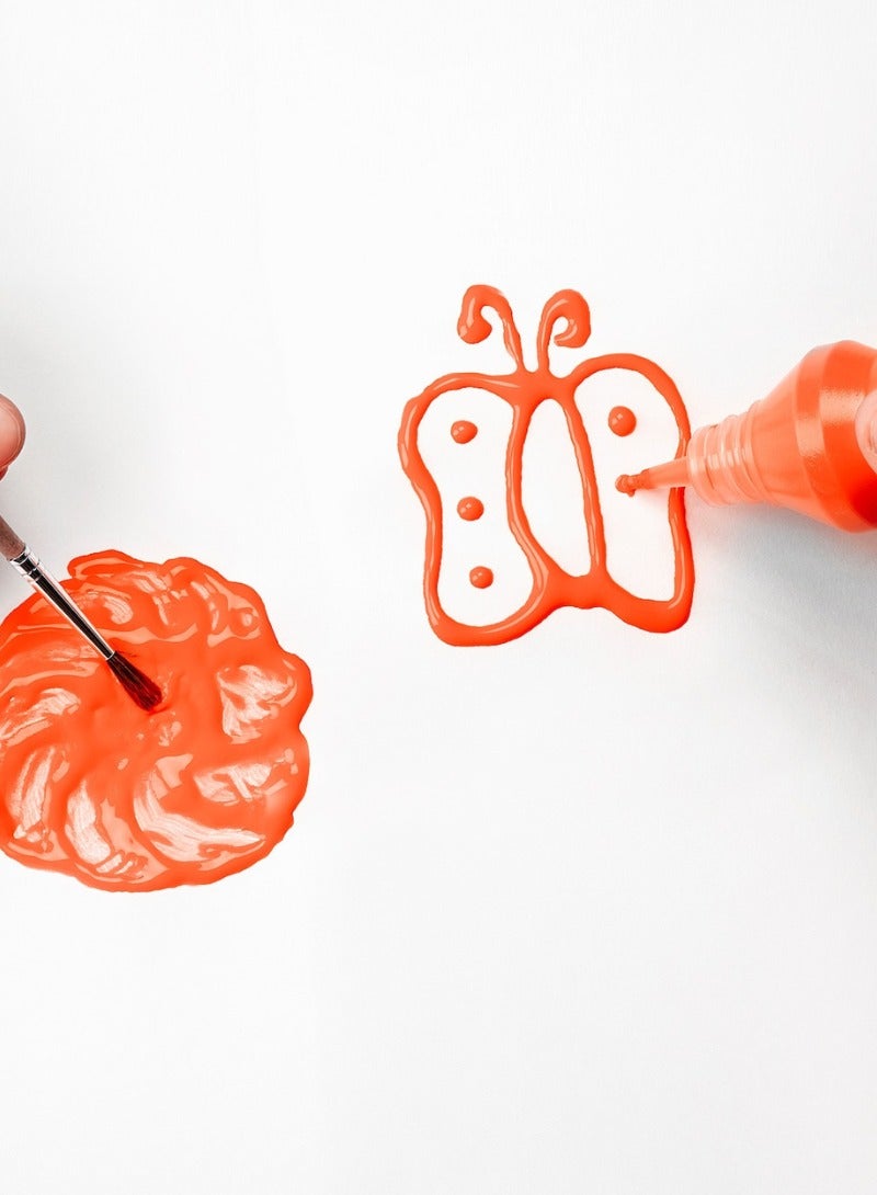 MALA Fluorescent/Glitter Paint, Mixed Colours, Set of 8 - Image 3