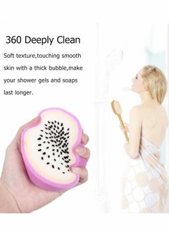 SYOSI Baby Bath Sponge, 4pcs Fruit Kids Shower Brushes, Ball, Foam Rub, Exfoliating Tools Body Washing Loofah Cleaning Towel For Adults  - Image 4