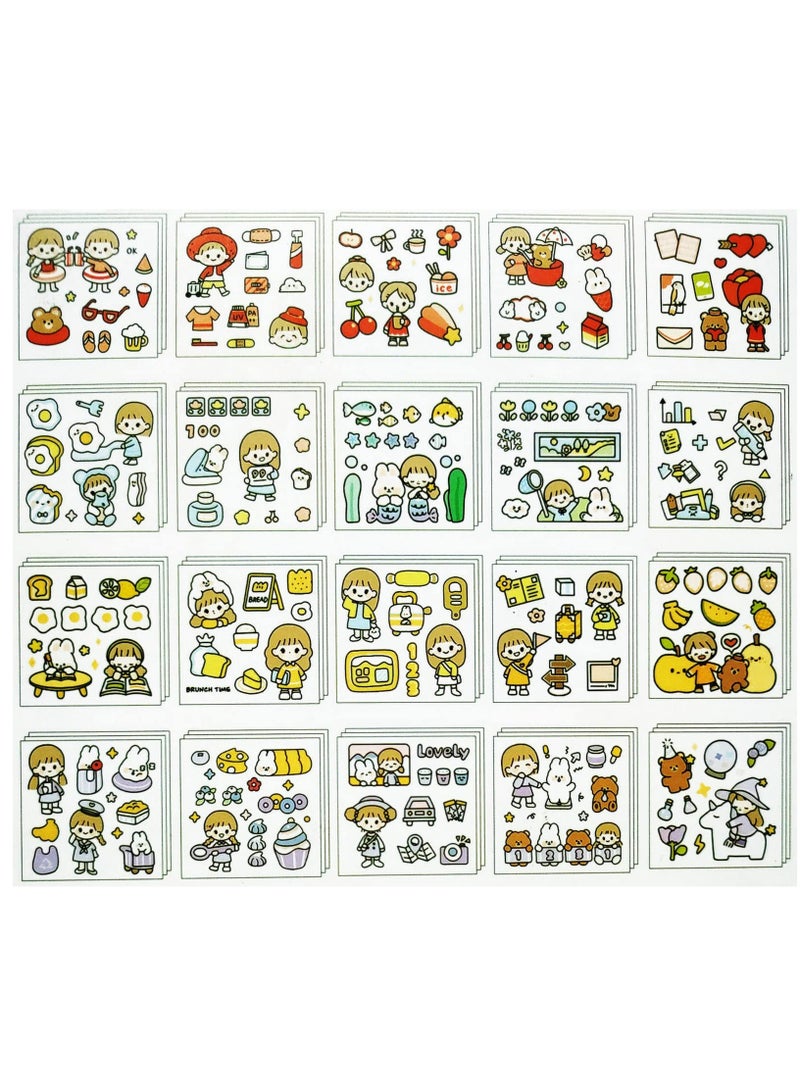 مجموعة ملصقات ملصقات زخرفية لسجلات القصاصات وأجهزة الكمبيوتر المحمولة والهواتف والمجلات والمراهقات والأطفال، حزمة هدايا - Image 2