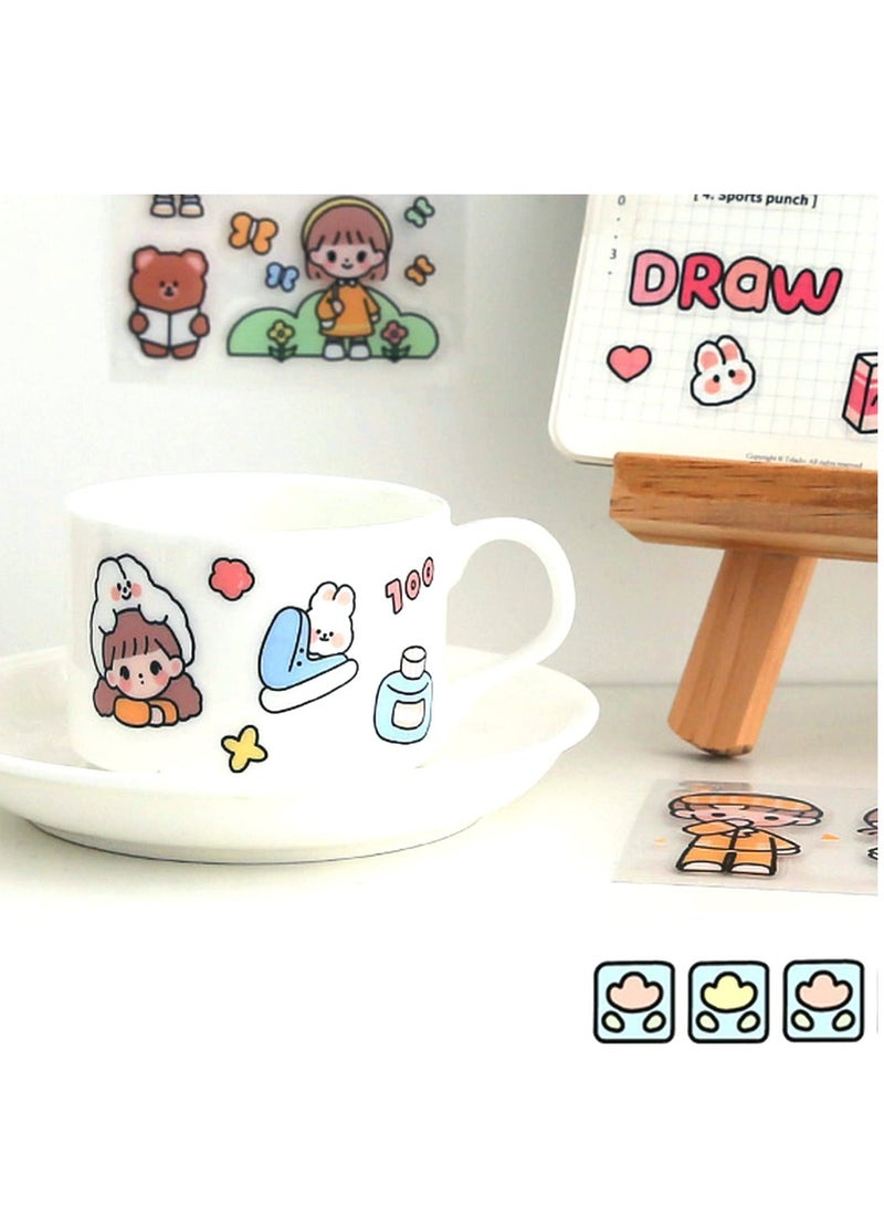 مجموعة ملصقات ملصقات زخرفية لسجلات القصاصات وأجهزة الكمبيوتر المحمولة والهواتف والمجلات والمراهقات والأطفال، حزمة هدايا - Image 4