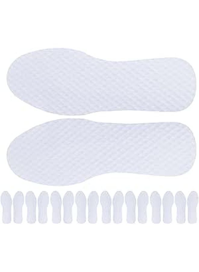 Unisex Wood Pulp Paper Insoles 10 Pairs Thin Breathable Flexible Shock Absorption Pads For Sneakers Size 37 - Image 1