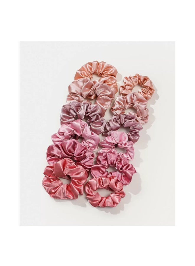 12 قطعة من أربطة الشعر الساتانية للنساء أربطة شعر مرنة ناعمة حافظة ذيل حصان لا تسبب تلف الشعر أربطة مطاطية إكسسوارات الشعر هدايا للنساء والفتيات المراهقات - Image 1