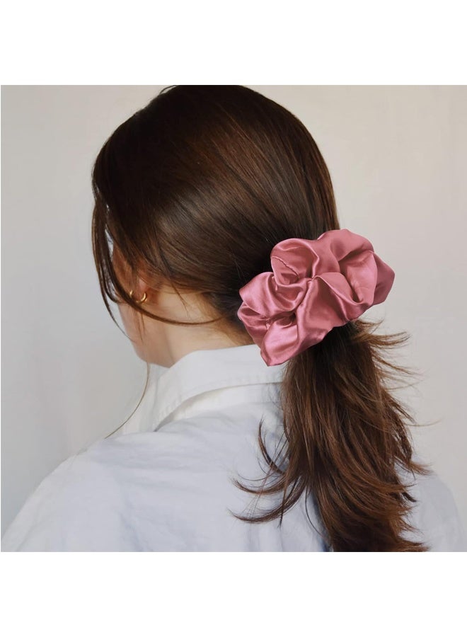 12 قطعة من أربطة الشعر الساتانية للنساء أربطة شعر مرنة ناعمة حافظة ذيل حصان لا تسبب تلف الشعر أربطة مطاطية إكسسوارات الشعر هدايا للنساء والفتيات المراهقات - Image 2