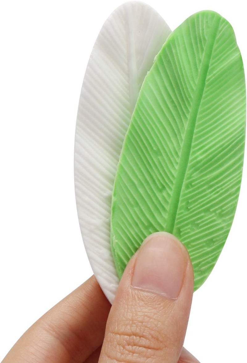 Beasea Silicone Leaf Fondant Mold, 6pcs Rose Leaf Cutter for Fondant Cake Decorations Styling Chocolate Sugar Cookie Cutter Set Silicone Mould - Image 5