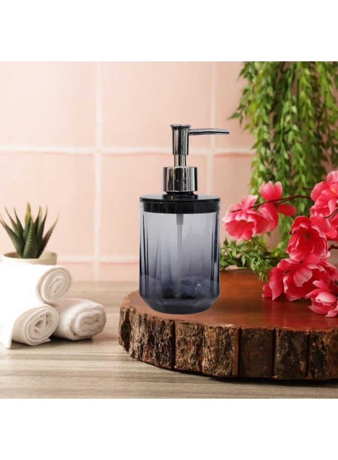 Happy Home Acrylic Soap Dispenser Pump for Bathroom and Kitchen Refillable Hand Washing (350ml - Black) - Image 3