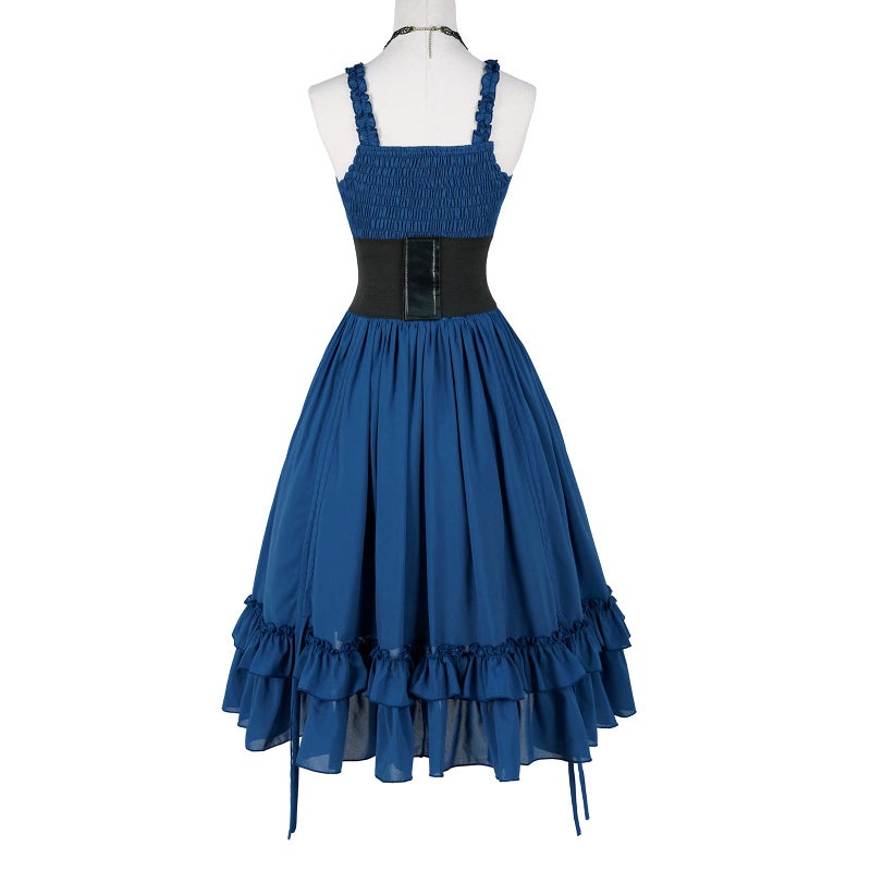 yiranyijiu Women's Steampunk Dress Renaissance Victorian Costume Women Gothic High Low Dresses(LYQ0015BUS,XL) - Image 3