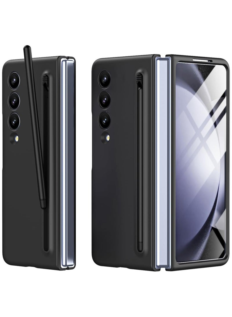general Samsung Galaxy Z Fold 4 Case, [S Pen Included] [Built-in Glass Screen Protector] PC Slim Shockproof Full Coverage bumper Case Protective Cover for Z Fold 4 - Image 1