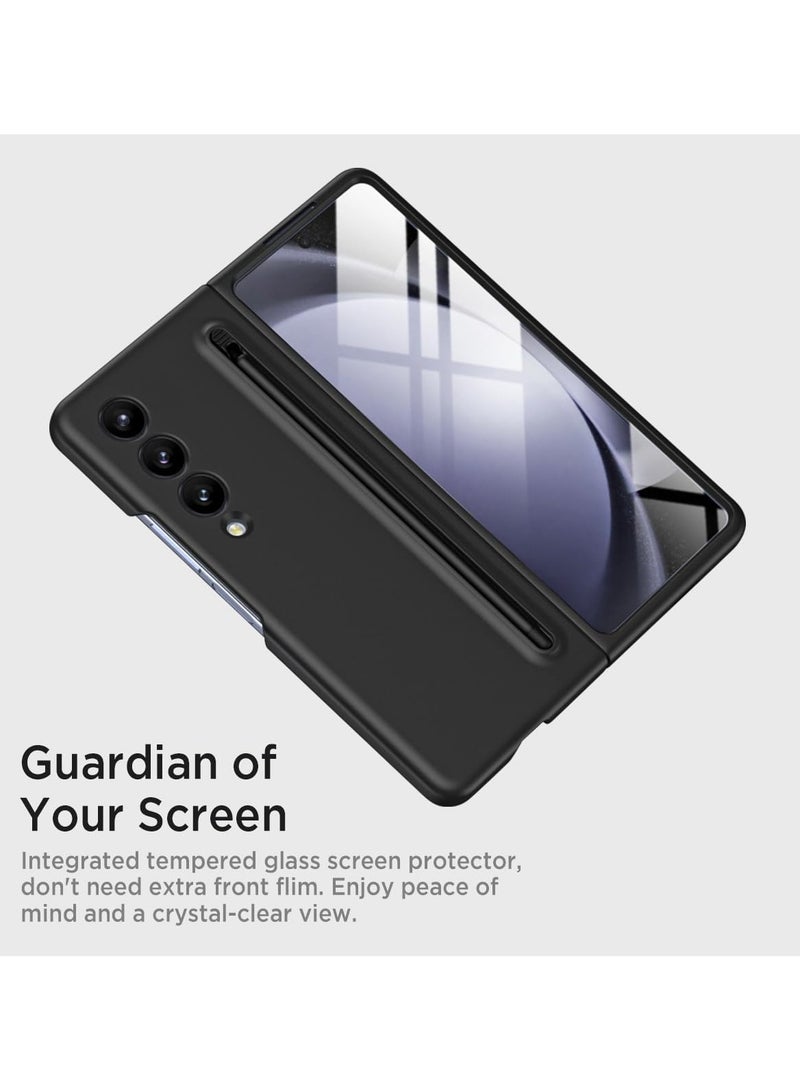 general Samsung Galaxy Z Fold 4 Case, [S Pen Included] [Built-in Glass Screen Protector] PC Slim Shockproof Full Coverage bumper Case Protective Cover for Z Fold 4 - Image 4
