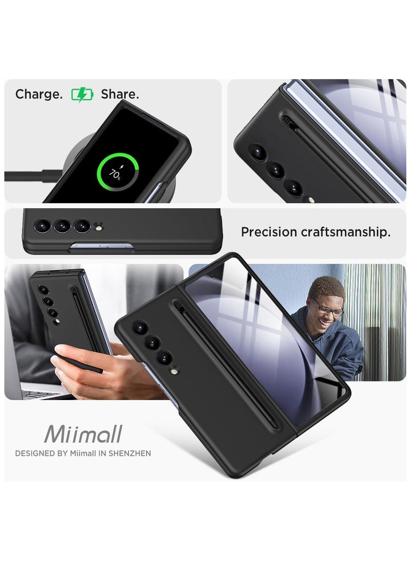 general Samsung Galaxy Z Fold 4 Case, [S Pen Included] [Built-in Glass Screen Protector] PC Slim Shockproof Full Coverage bumper Case Protective Cover for Z Fold 4 - Image 5