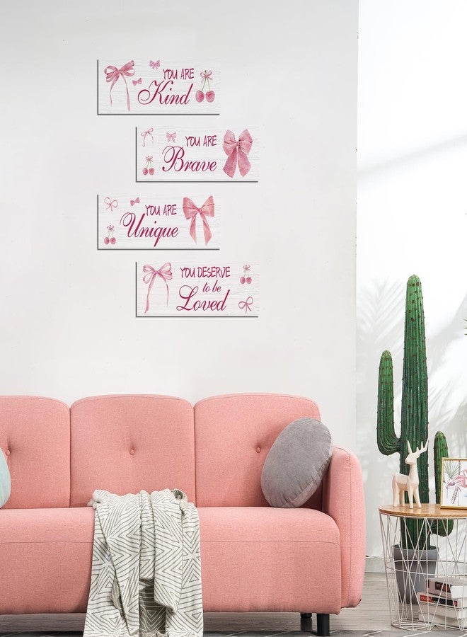 FEXICHUJI Pink Bow Wall Decor, bow wall decor, Perfect for Teen, Girl Bedroom, Bathroom, Living Room And Preppy Room Decor - Image 3