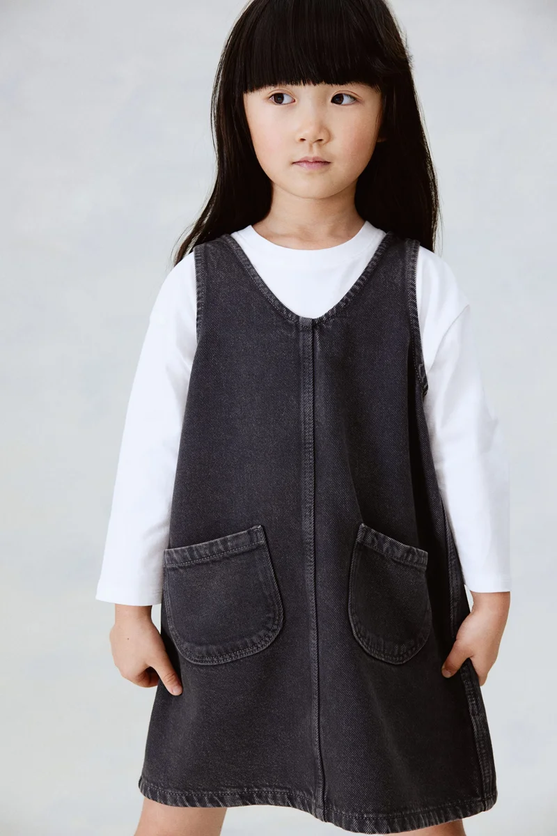 H&M Denim pinafore dress