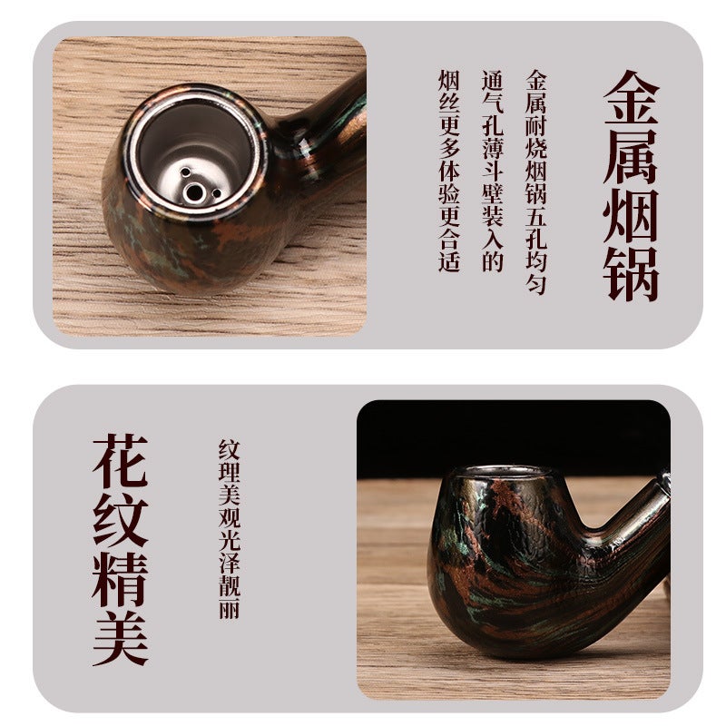 New Short Snake-Grain Bakelite Distinctive Creative Tobacco Special Resin Pipe Removable Bent Special Smoking - Image 4