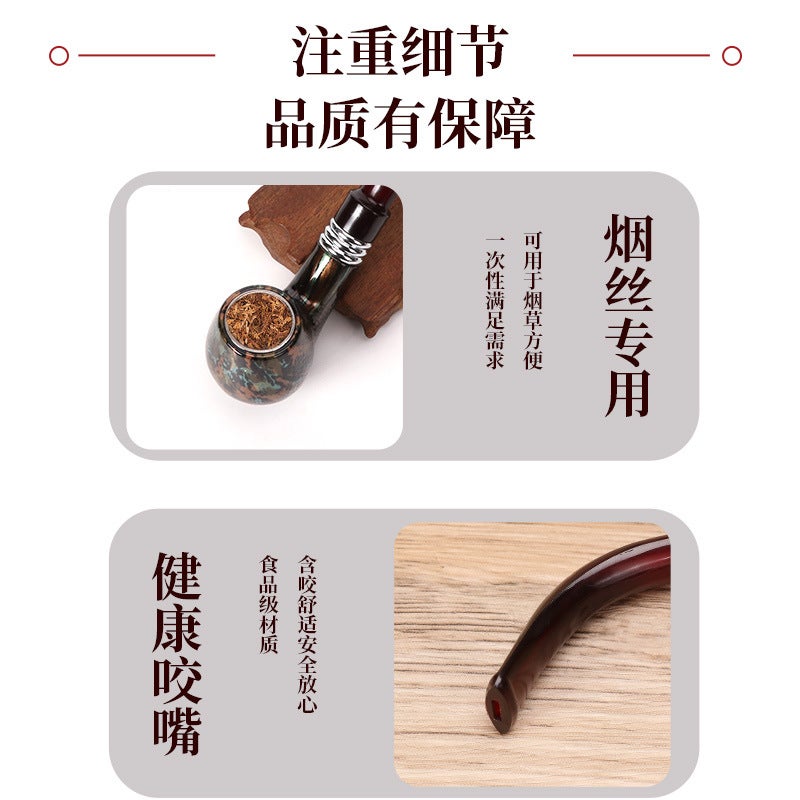 New Short Snake-Grain Bakelite Distinctive Creative Tobacco Special Resin Pipe Removable Bent Special Smoking - Image 3