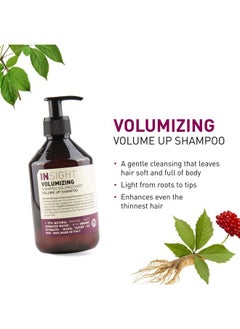 Insight Clean Beauty Volume Up Shampoo for Softer Hair Organic Ginseng Extract, Vegan, 13.5 fl oz  - Image 3