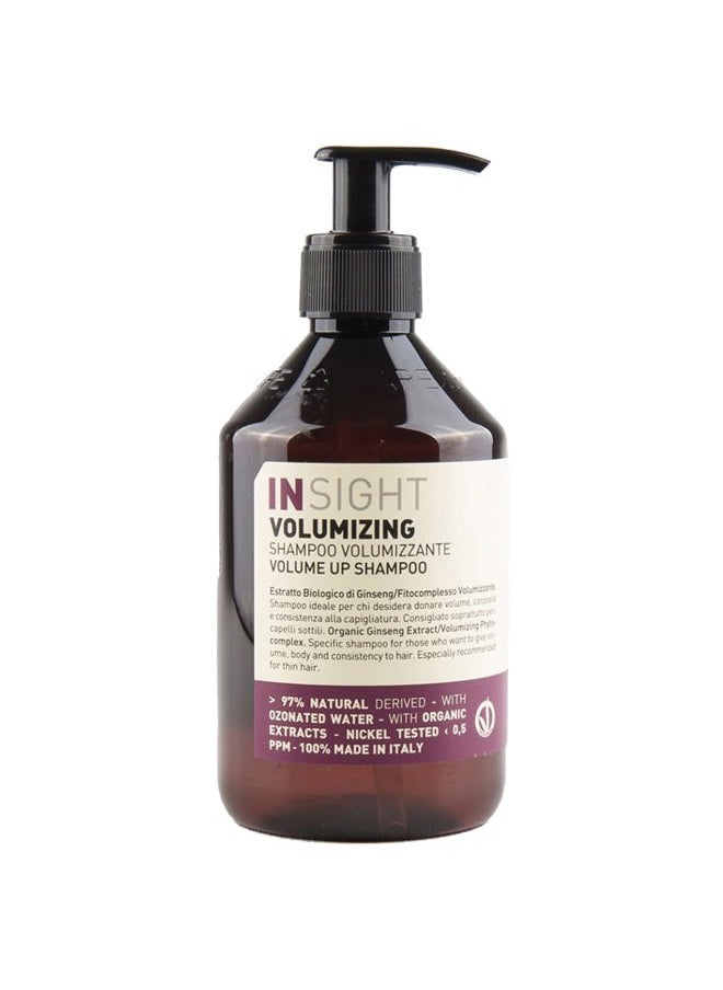 Insight Clean Beauty Volume Up Shampoo for Softer Hair Organic Ginseng Extract, Vegan, 13.5 fl oz  - Image 1
