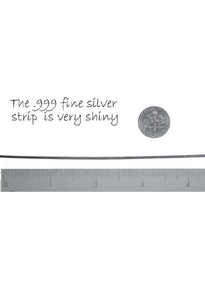 uGems - Bezel Wire Very Small Cloisonne Strip .999 Fine Silver Flat .060" X .005" (Qty=24 Inches) - Image 1