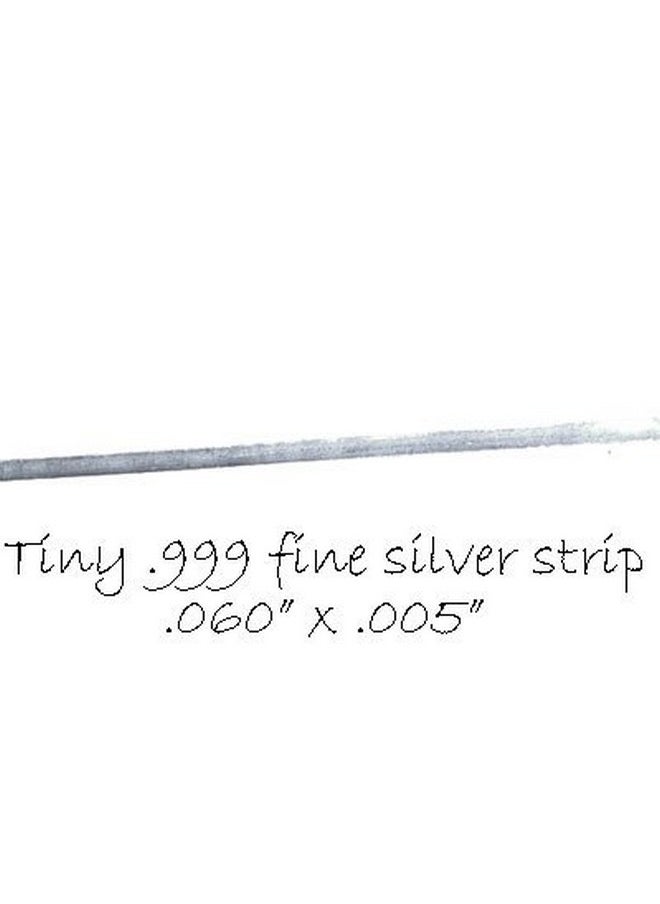uGems - Bezel Wire Very Small Cloisonne Strip .999 Fine Silver Flat .060" X .005" (Qty=24 Inches) - Image 1