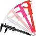 Frienda 5 Pieces Eyebrow Measuring Ruler Brow Mapping Tool Mini Vernier Caliper Double Scale Plastic Sliding Gauge Ruler for Micro Blading Eyebrow Tattoo Brow ArtistsBright Colors - Image 2