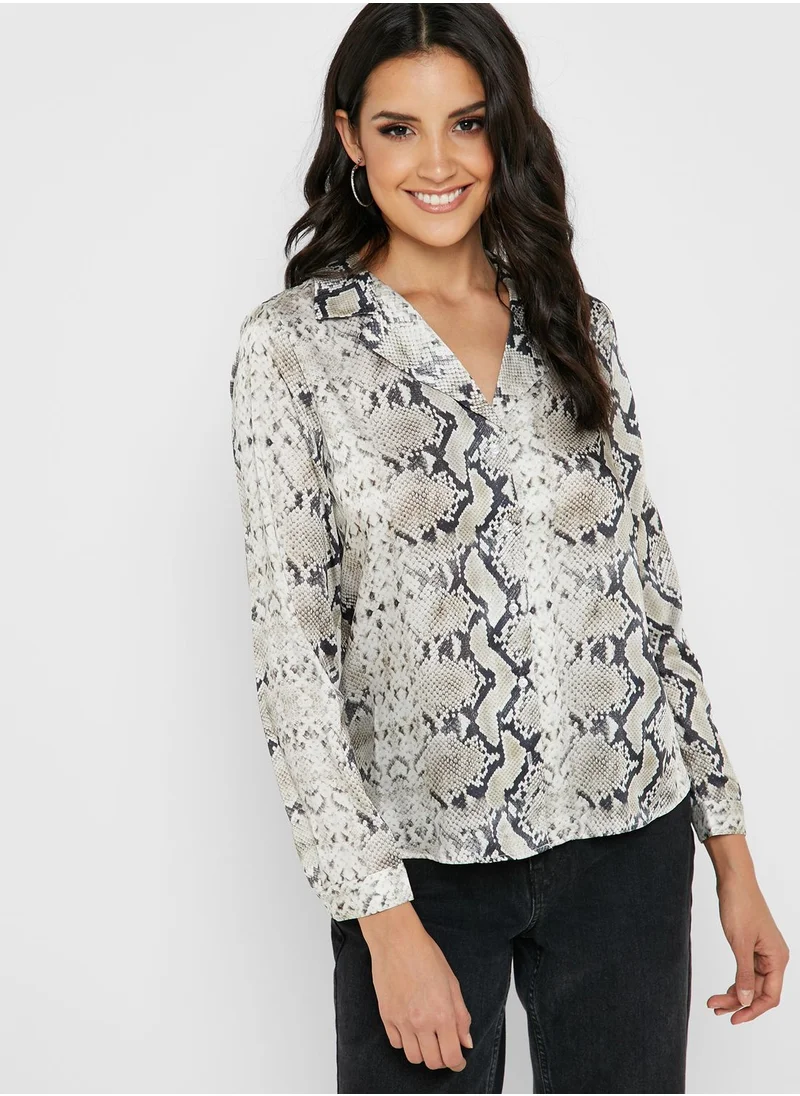 KOTON Snake Print Shirt