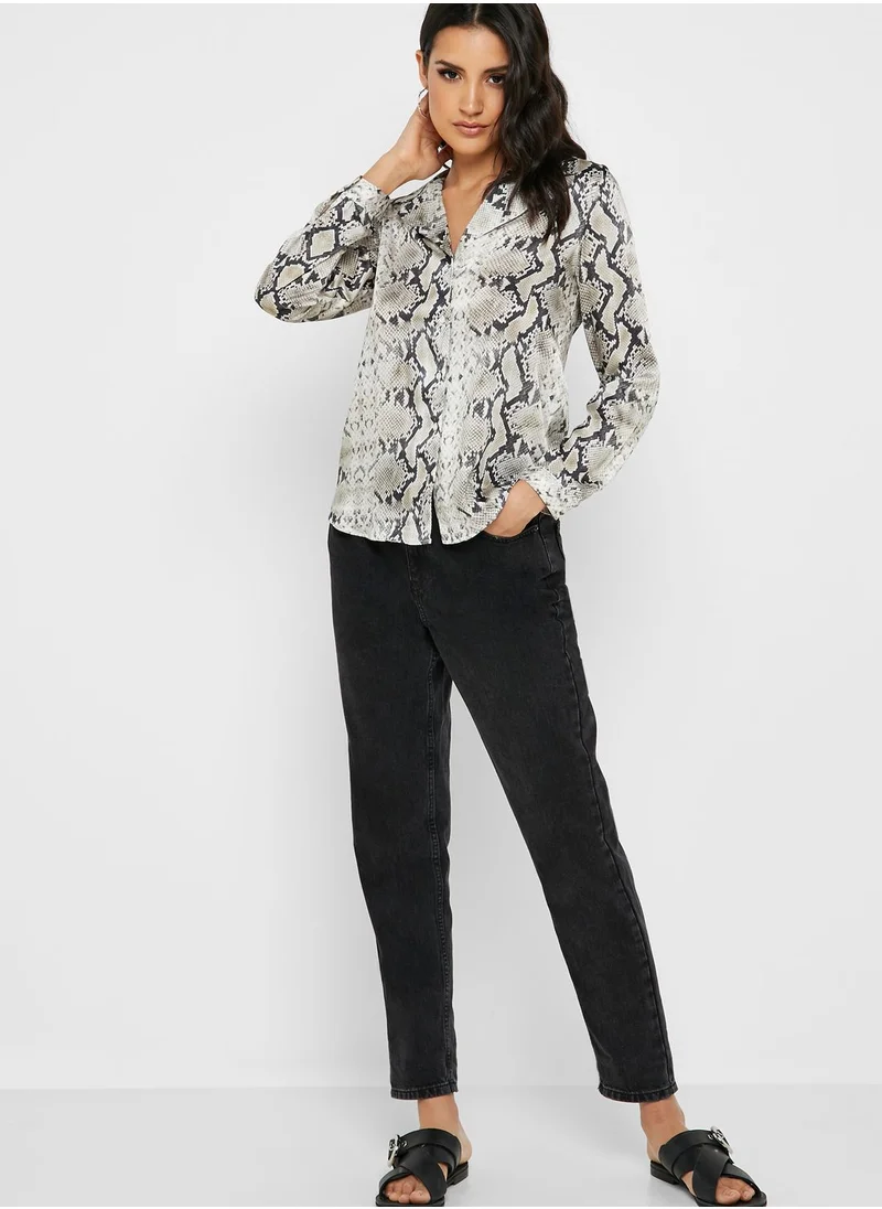 KOTON Snake Print Shirt