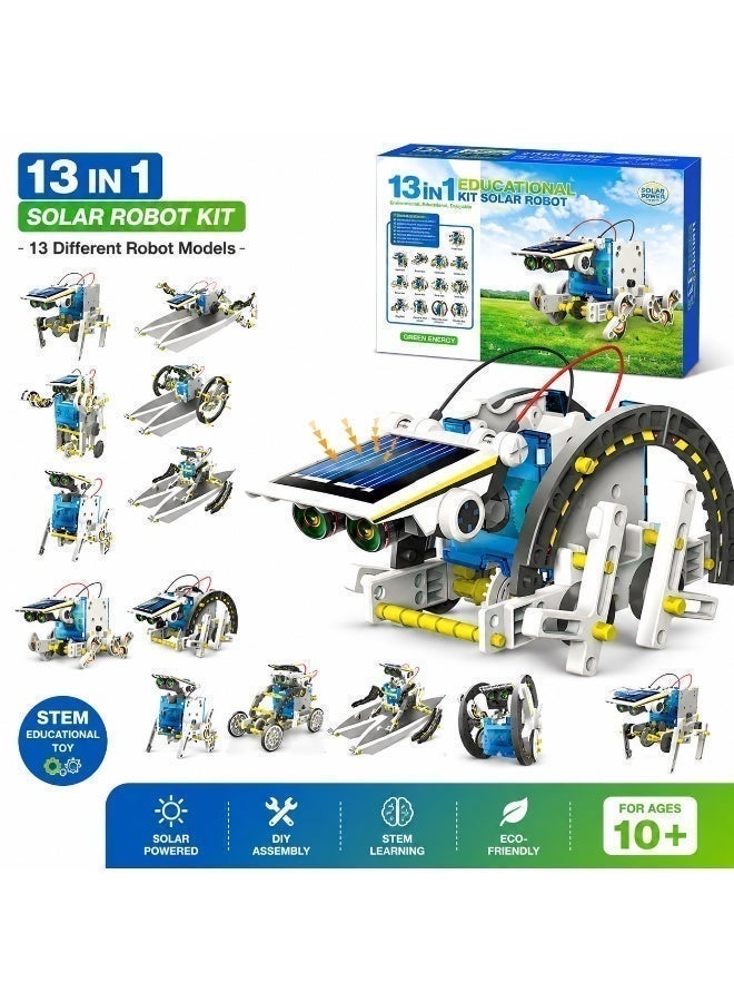 Science Kit for kids with 13 Different Robot Models, STEM Toys Solar Robot Kit for Kids Age 10+, 13 in 1 DIY, Educational Construction Building Toy, Solar Powered Engineering Set - Image 1