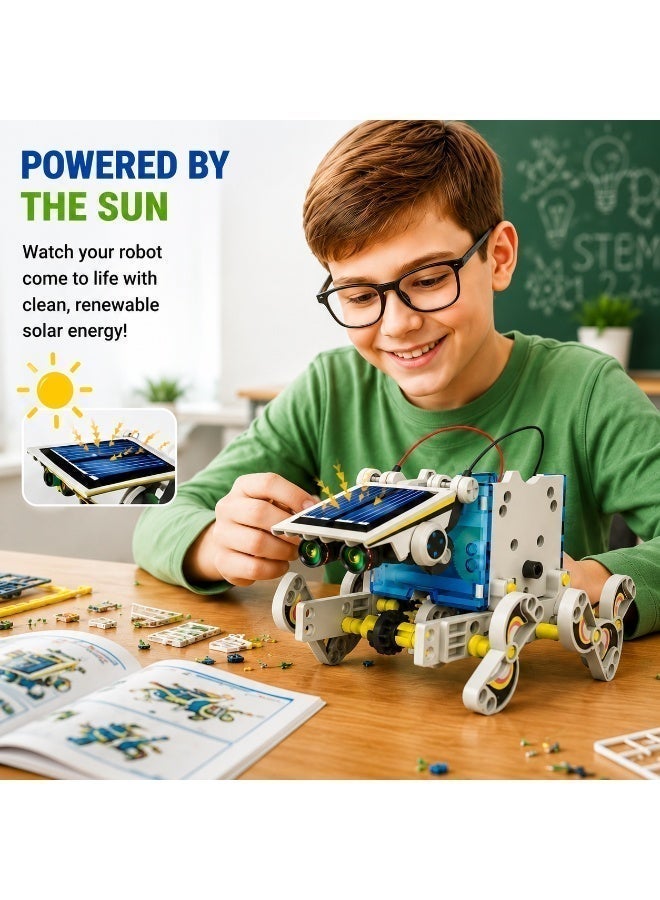 Science Kit for kids with 13 Different Robot Models, STEM Toys Solar Robot Kit for Kids Age 10+, 13 in 1 DIY, Educational Construction Building Toy, Solar Powered Engineering Set - Image 4