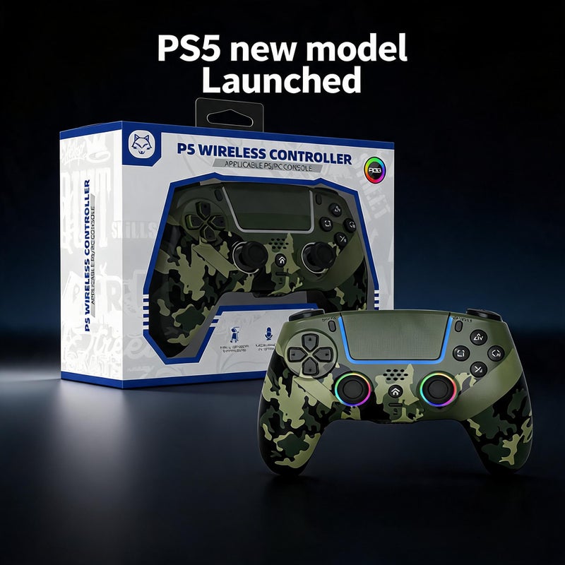 PS5 Wireless Game Controller with RGB Light, Dual Vibration and Hall Trigger - Image 1
