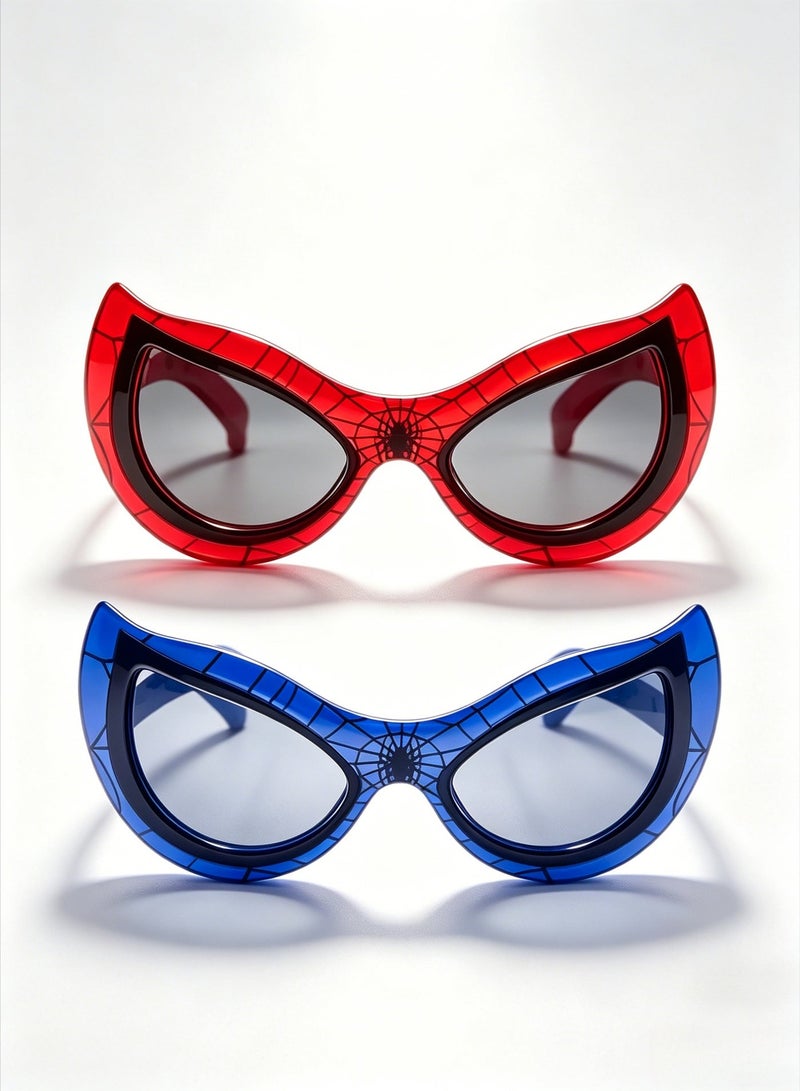 SPIDERMAN Spider Themed Children's Sunglasses, 100% UV Protection Anti-UV Superhero Cartoon Glasses for Boys and Girls, Lightweight Kids Sun Glasses - Image 1