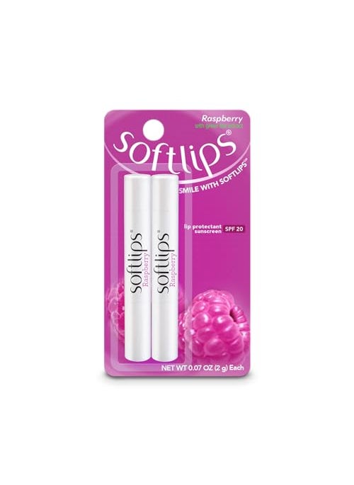 Softlips Softlips Raspberry Lip Balm with Green Tea Extract 2Pack with SPF 20  Hydrating Protection for Smooth Delicious Lips 