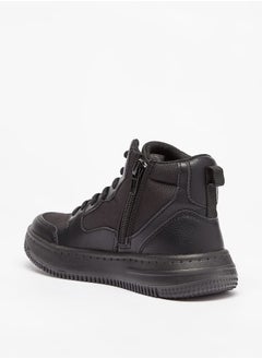 Mister Duchini Boys Panelled High Top Sneakers with Zip Closure  - Image 2