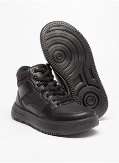 Mister Duchini Boys Panelled High Top Sneakers with Zip Closure  - Image 4