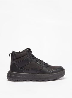Mister Duchini Boys Panelled High Top Sneakers with Zip Closure  - Image 3