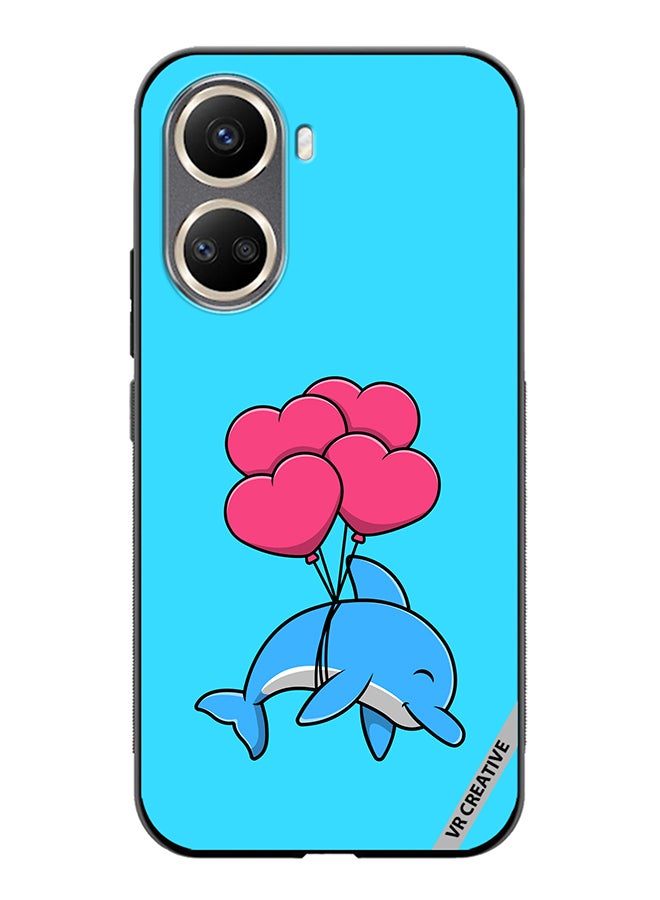 VR CREATIVE Protective Case Cover For Huawei Nova 10 SE Cute Dolphin Design Multicolour - Image 1