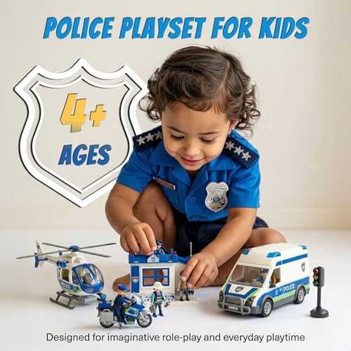 Tiny Force Toy Police Set Police Car Play Set for Toddler Boys Kids Toys for Imaginative Play Safe Police Toys Gifts - Image 5
