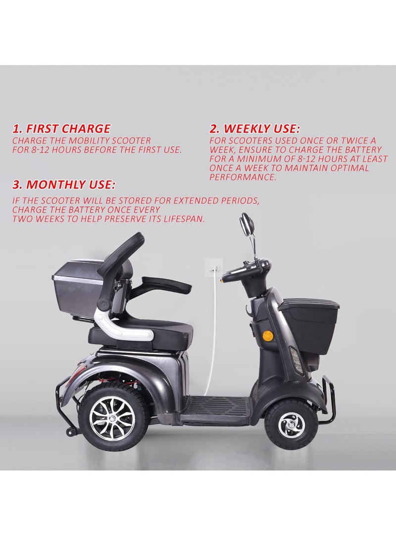 4-Wheel Electric Powered Mobility Scooter Wheelchair for Adults & Seniors - Pre-Assembled, 418lbs Capacity, 34~37 Miles Range, Up to 10.56~15.53MPH - pzsku/Z96AC0EB9CCB338CAC774Z/45/_/1736237741/bc44632e-62a2-4ce8-a709-86c6aed3ff4b