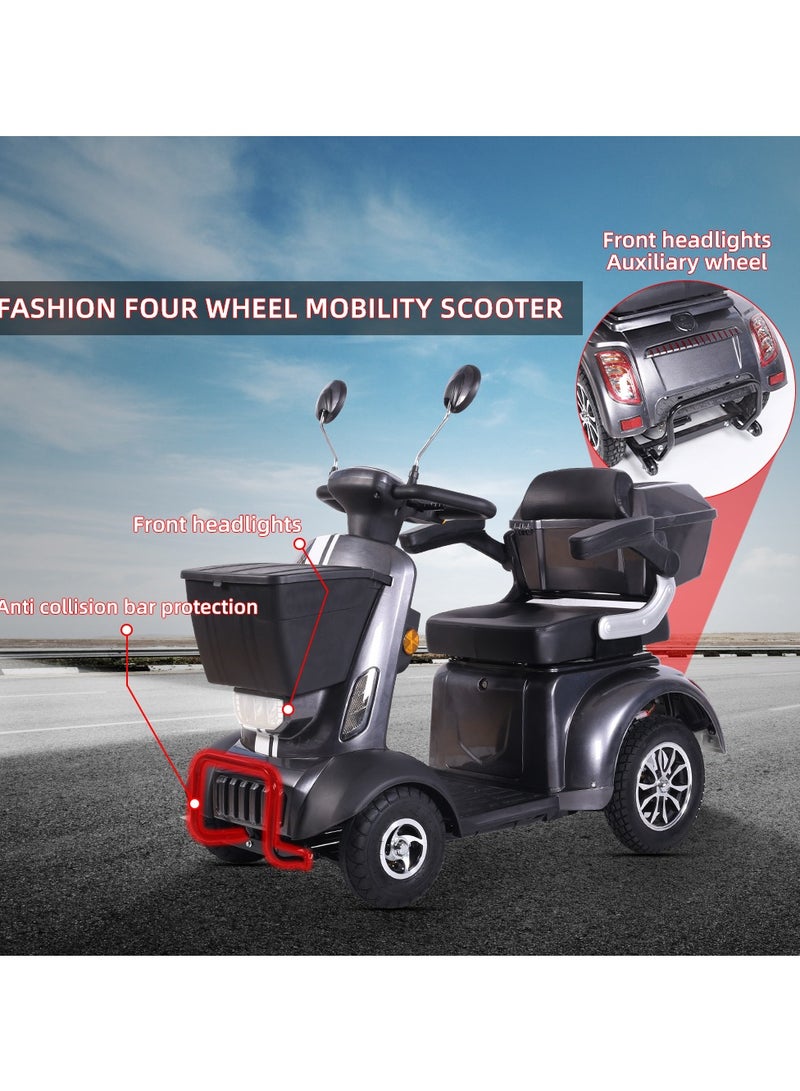 Cool Baby 4-Wheel Electric Powered Mobility Scooter Wheelchair for Adults & Seniors - Pre-Assembled, 418lbs Capacity, 34~37 Miles Range, Up to 10.56~15.53MPH - Image 5