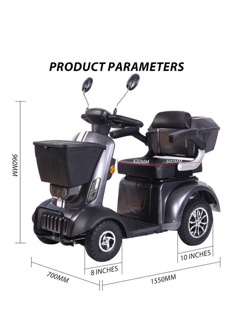 4-Wheel Electric Powered Mobility Scooter Wheelchair for Adults & Seniors - Pre-Assembled, 418lbs Capacity, 34~37 Miles Range, Up to 10.56~15.53MPH - pzsku/Z96AC0EB9CCB338CAC774Z/45/_/1736237828/4ac3174c-fdc0-4049-bf28-eec562ef04a7