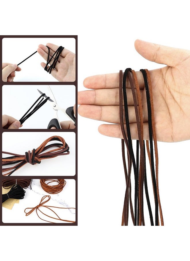 Tenalleys Tenalleys Leather String Suede Cord Leather Cords Rope String for Jewelry Making Necklace Bracelet Art Crafts Beading (3 Colors,3mm x 10.9 Yard)  - Image 3