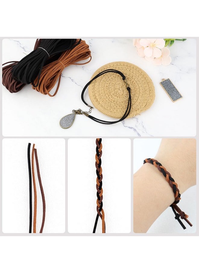 Tenalleys Tenalleys Leather String Suede Cord Leather Cords Rope String for Jewelry Making Necklace Bracelet Art Crafts Beading (3 Colors,3mm x 10.9 Yard)  - Image 5