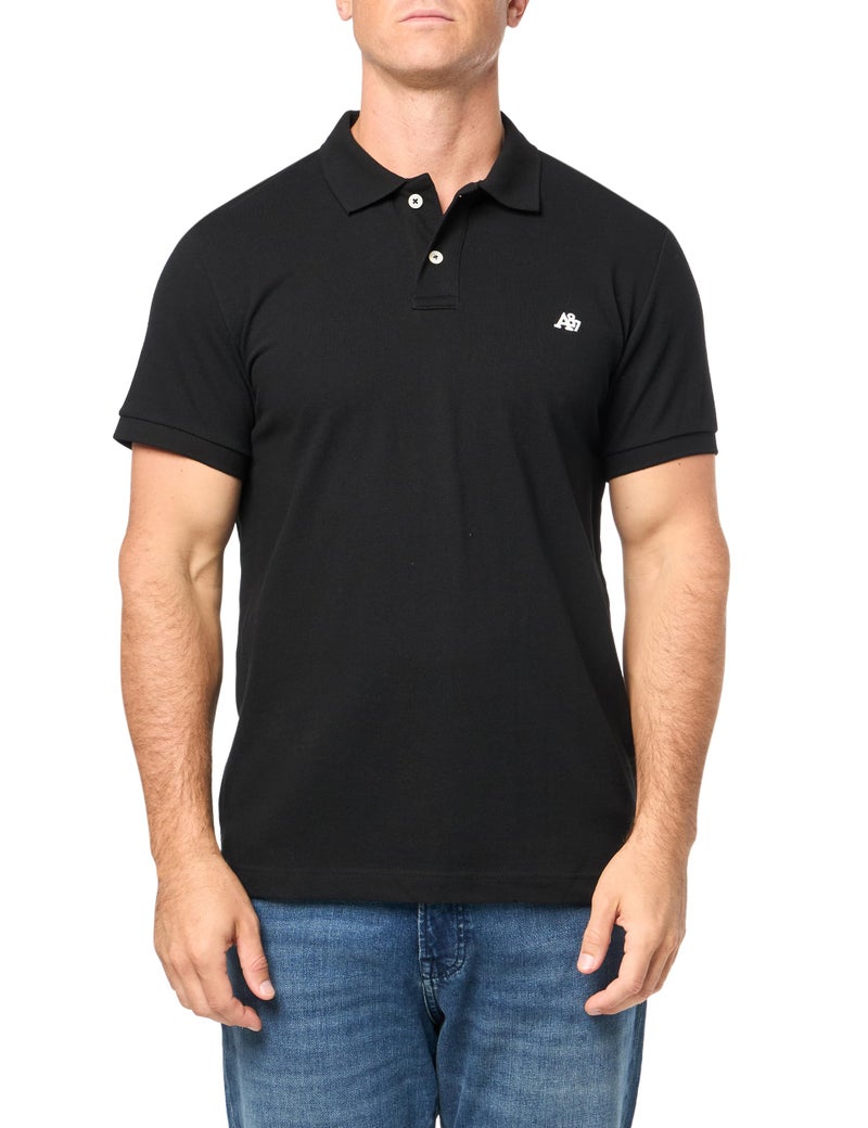 Aeropostale بولو بيكيه صلب أيرو A87، أسود داكن، XXL - Image 3