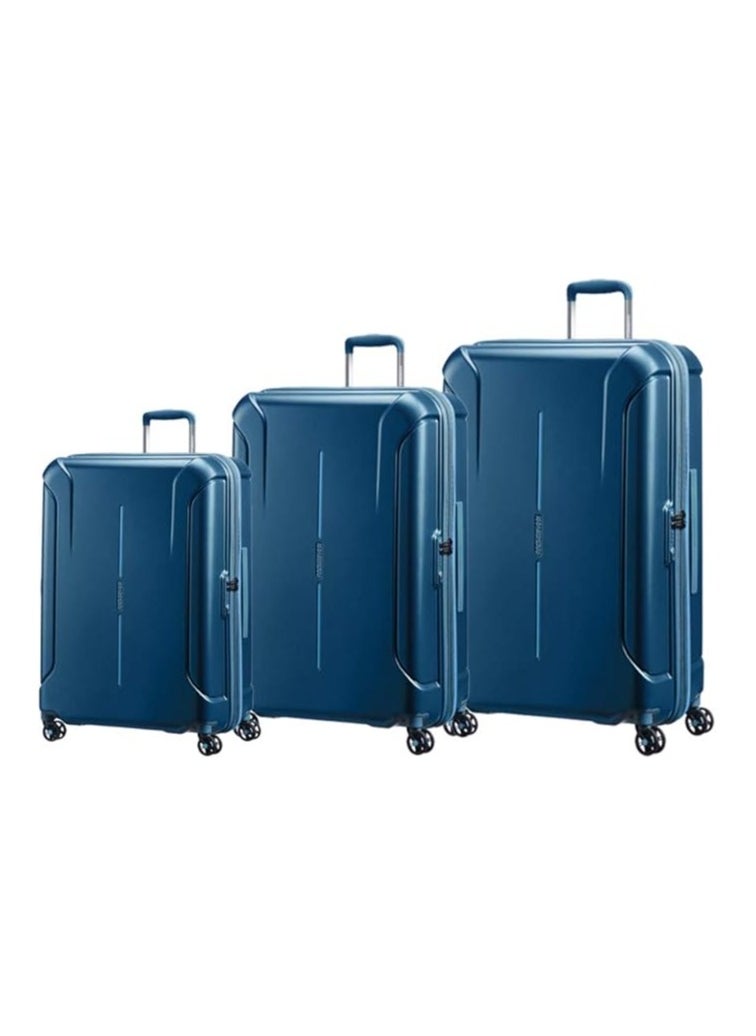 AMERICAN TOURISTER TECHNUM Set of 3, Hard Luggage - Blue  - Image 1