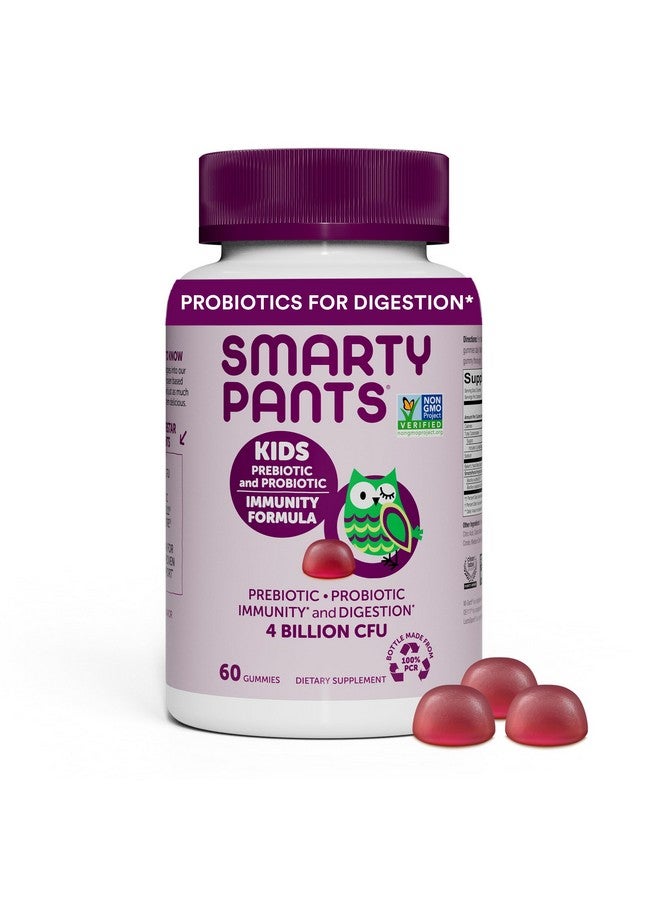 سمارتي بانتس حلوى جيلاتينية بروبيوتيك من SmartyPants Kids: مكمل غذائي من البريبايوتيك والبروبيوتيك لصحة الجهاز الهضمي ودعم المناعة، خالية من الجلوتين، نباتية، بنكهة العنب، 60 قطعة (إمدادات تكفي لمدة 30 يومًا) - Image 1