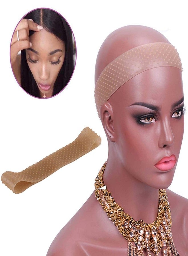 Yuriait Wig Grip Bands - 4 Pack Food-grade Silicone Non Slip Transparent Headbands for Women, Comfort Elastic Grip Cap to Hold Wigs (Classic color) - Image 3