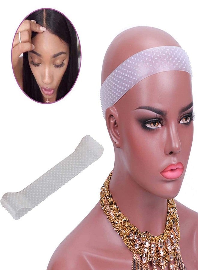 Yuriait Wig Grip Bands - 4 Pack Food-grade Silicone Non Slip Transparent Headbands for Women, Comfort Elastic Grip Cap to Hold Wigs (Classic color) - Image 2