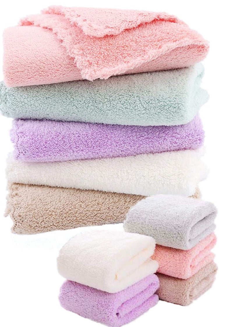 yaocoral 15 Pack 12''x12'' Absorbent Microfiber Baby Washcloths Soft Fleece Wash Clothes Face Towels for Baby,Newborns,Infants,Toddlers,Kids,Baby Face Towel Bath Wipes - Image 1