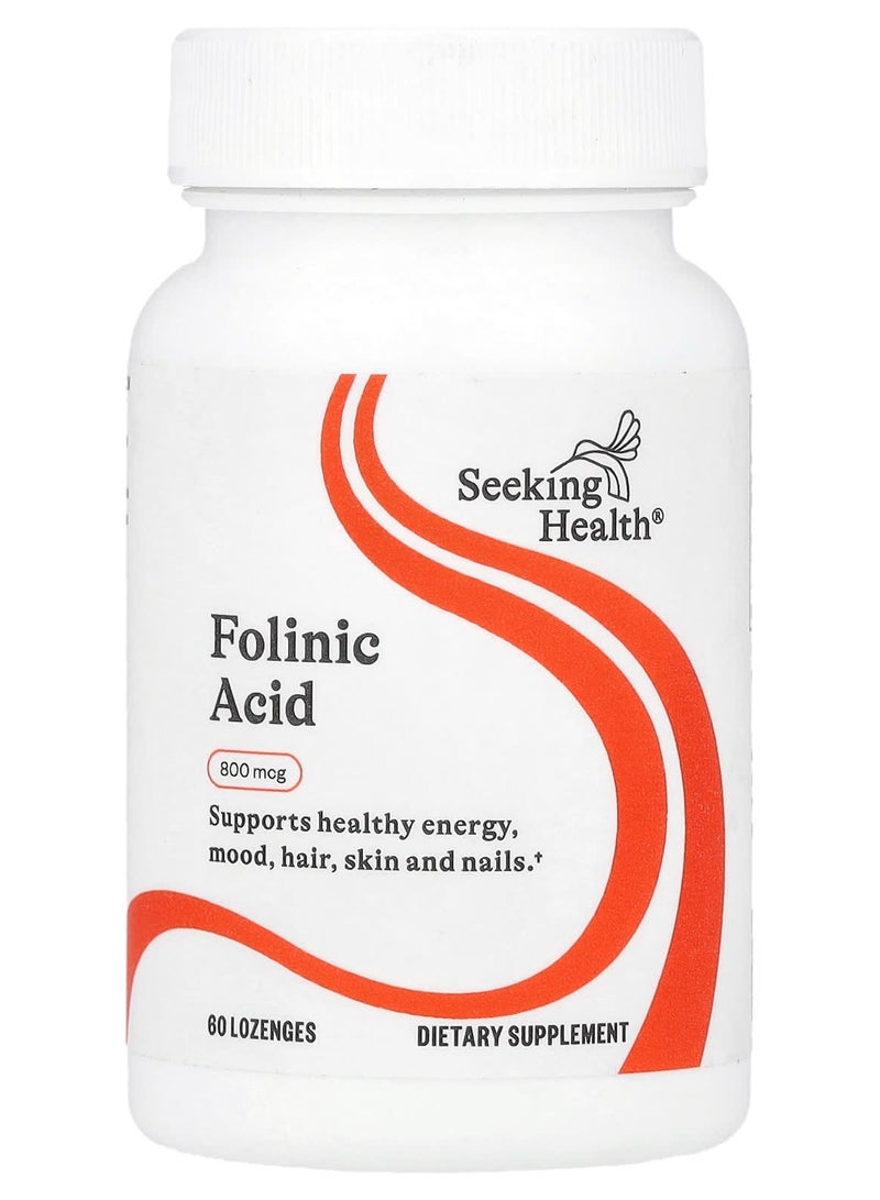 Seeking Health أقراص استحلاب حمض الفولينيك، 1,360 ميكروجرام من حمض الفولينيك، 60 قرص استحلاب